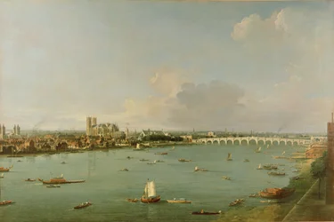 Blick auf die Themse von Süden des Flusses